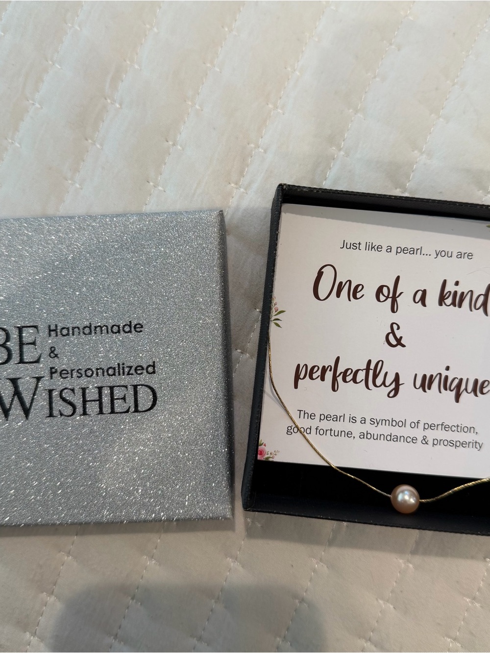 Be Wished Handmade Gold Pearl Necklace - Champagne Pearl 18” Necklace